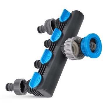 Распределитель крана с 4-ходовым ходом | Водяной шланг Cellfast с четырехрезьбовым соединением 1 дюйм 3/4 дюйма