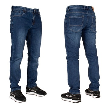 Spodnie męskie jeans W:38 102 CM L:30 granat