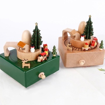 Прекрасная музыкальная шкатулка в виде лошадки с каруселью, Merry Christmas A