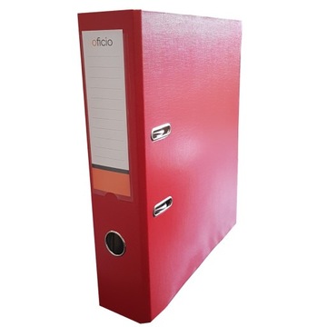 Segregator biurowy ekonomiczny budżetowy z mechanizmem A4 75 mm czerwony