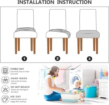 Wodoodporny Ochronny pokrowiec na krzesło Uniwersalny Kolor KAWA 2 Sztuki