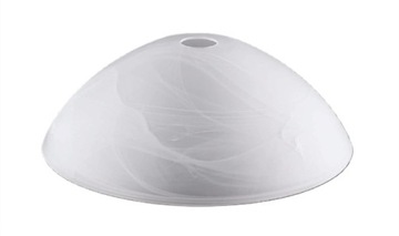 BIAŁY KLOSZ SZKLANY DO LAMPY, ABAŻUR ŚREDNICA 25 CM, WYSOKOŚĆ 10.5 CM
