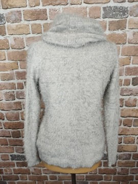 RESERVED Włochaty SWETER GOLF szary M/L