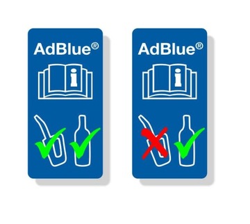 Каталитическая жидкость AD BLUE — маркировочная наклейка