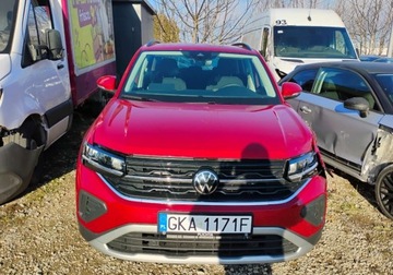 Volkswagen T-Cross SUV Facelifting 1.0 TSI 115KM 2025 Volkswagen T-Cross 2025r, SALON POLSKA. 1.0 TSI AUTOMAT. Uszkodzony bok. P