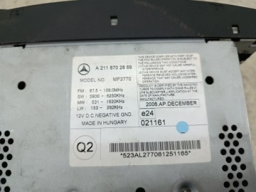 ORIGINALI MAGNETOLA MERCEDES-BENZ E KLASĖ W211 A2118702889 – nuotrauka 8