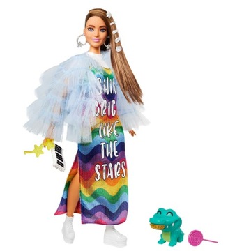 LALKA BARBIE EXTRA GYJ78 MODNA BRUNETKA I ZWIERZĄTKO + AKCESORIA ZESTAW