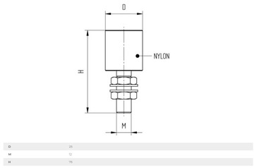 НАПРАВЛЯЮЩИЙ РОЛИК РАЗДВИЖНЫХ ВОРОТ 25 ММ ПОЛИАМИД