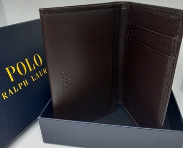 POLO RALPH LAUREN CALFSKIN CARD CASE SKÓRZANE ETUI NA KARTY