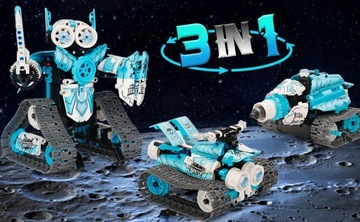 Строительные машины с дистанционным управлением для детей 6–12 лет, STEM 3 в 1, приложение/RC