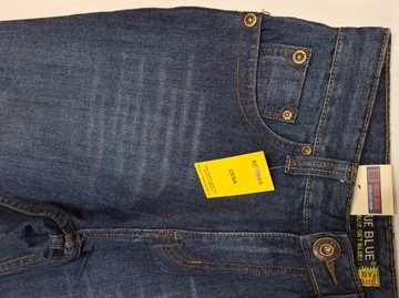 Spodnie jeansowe wysoki stan rozszerzane nogawki firma Blue Blue rozm 33/34