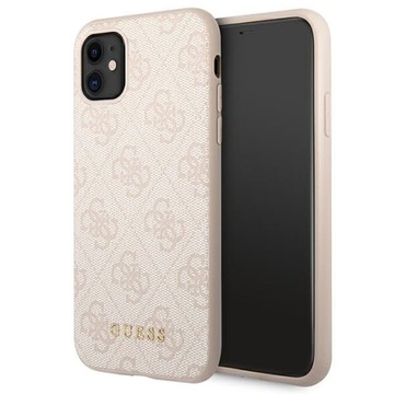 GUHCN61G4GFPI iPhone 11 / Xr 6,1' różowy/pink hard case 4G Metal Gold Logo