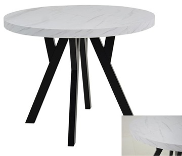 Stół rozkładany 100/200 cm do salonu blat MARMUR