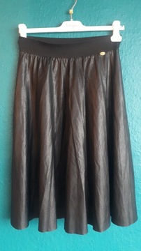 ITALY SKÓRZANA SPÓDNICA MIDI L/XL