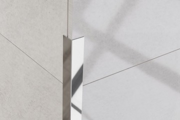 УГЛОВОЙ ПРОФИЛЬ 20/20 для глазури плитки SILVER INOX