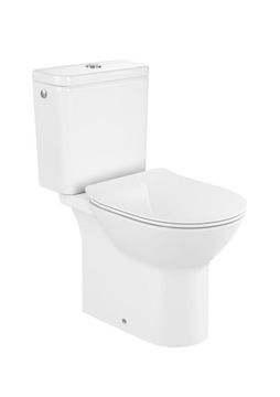 DEBBA ROUND PACK zestaw WC ceramiczny kompakt biały w komplecie: zbiornik i