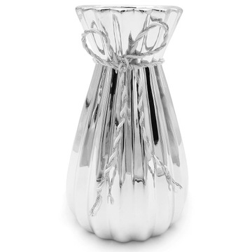 Srebrny wazon na kwiaty nowoczesny glamour 20 cm