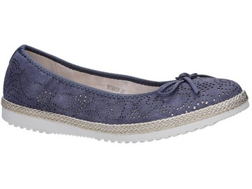 BALERINY ESPADRYLE WKŁADKA SKÓRA KOKARDKA NEW r 38