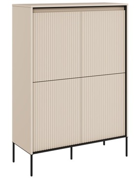 DUŻA KOMODA ryflowana beżowa LAMELE TR-03