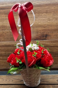 Букет подарочная корзина мыльные розы АРОМАТИЧЕСКИЙ ПОДАРОК ​​ДЛЯ ЖЕНЫ ТОППЕР ПИК