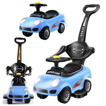 JEŹDZIK PCHACZ CHODZIK 3w1 AUTKO DUŻY SAMOCHODZIK AUTO LED Z DZWIĘKIEM