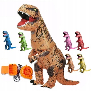 DINOZAUR STRÓJ PRZEBRANIE DMUCHANY KOSTIUM T-REX