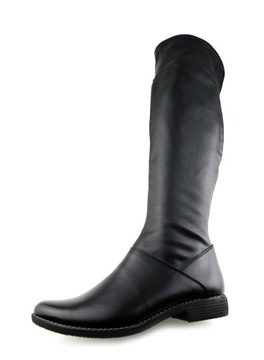 BTK -Koty muszkieterki czarne skóra model 03 -r 39