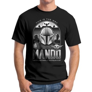 Koszulka Męska Mando Mandalorian B&W 2XL
