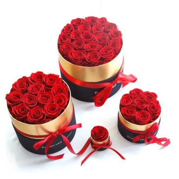 FLOWER BOX PUDEŁKO KWIATY 18 RÓŻ PREZENT DLA NIEJ