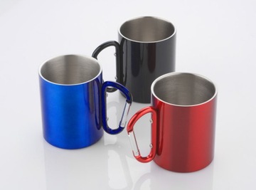 A.B Promo kubek z karabinkiem metal 25 szt. grawer