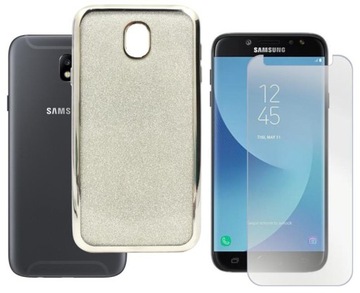 Etui do Samsung Galaxy J7 2017 Obudowa Jelly Case GLOSSY HQ srebrne i SZKŁO