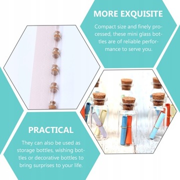 30 sztuk Mini szklane butelki małe szklane