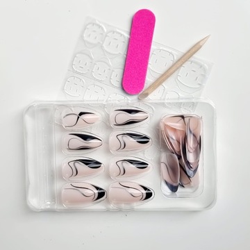 НАКЛЕЙКИ ДЛЯ ИСКУССТВЕННЫХ НОГТЕЙ САМОКЛЕЯЩИЕСЯ УЗОРЫ 24 ШТ.