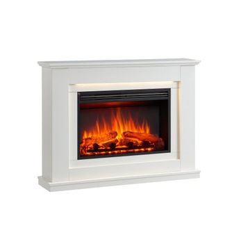 CrownFlame Kominek elektryczny Alexios - Biały