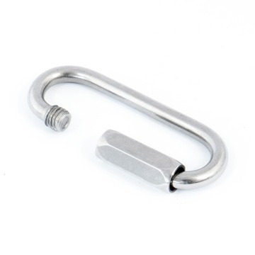 РЕЗЬБОВОЕ ЗВЕНО для цепи, нержавеющая сталь, продольное V4 6мм, 10 шт.