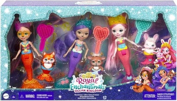 ENCHANTIMALS LALKA SYRENKA 3 KRÓLEWSKIE SYRENKI