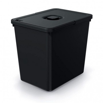 Kosz na śmieci do segregacji SYSTEMA BASICA NKS23W czarny recykling