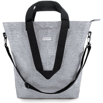 Torebka damska shopper pojemna szara duża torba na ramię shopperka ZAGATTO