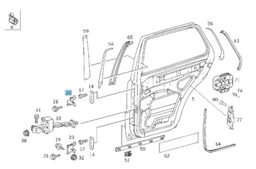 ORIG. PANT DVEŘE MERCEDES BENZÍN A1637300337