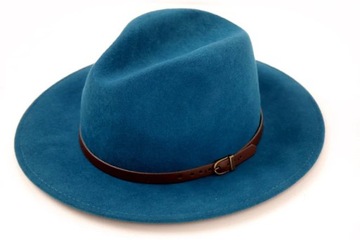 HOLOGRAMME PARIS kapelusz męski jazzowy KPH9 morski, ręcznie robiony 58