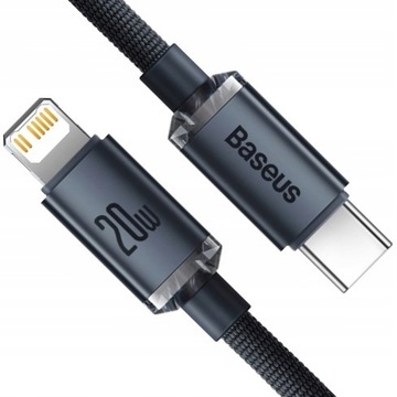 КАБЕЛЬ BASEUS CRYSTAL SHINE FAST С USB ТИПА C ДЛЯ IPHONEA LIGHTNING 2M PD 20W