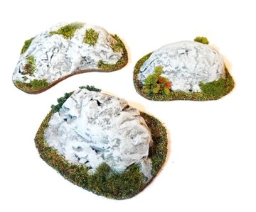 Zestaw trzech górek 04 wzgórze gry bitewne stół diorama