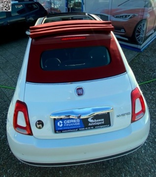 Fiat 500 II CC Seria 4 1.0 mHEV 70KM 2023 Fiat 500 Hybrid -Cabrio -Salon PL-Serwisowany w ASO-Dolcevita Hybryda 69KM, zdjęcie 3