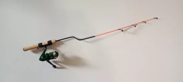 WĘDKA PODLODOWA 80CM Z KOŁOWROTKIEM M200