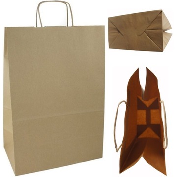 TORBY PAPIEROWE torebka papierowa 35x18x44cm 25szt
