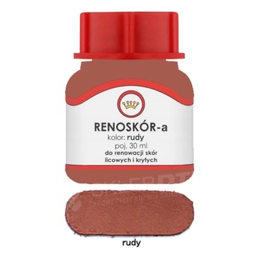 RENOSKÓR farba lakier do skóry RUDY renowacja skór 30ml