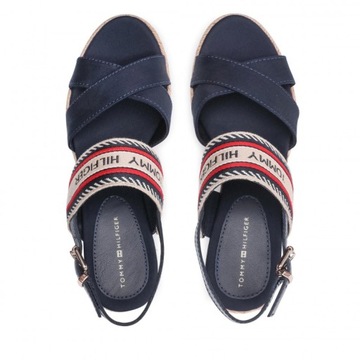 BUTY NA KOTURNIE TOMMY HILFIGER DAMSKIE SANDAŁY 37