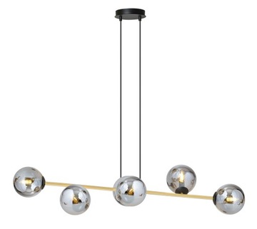 LAMPA WISZĄCA SUFITOWA ŻYRANDOL ZŁOTA KULE LED