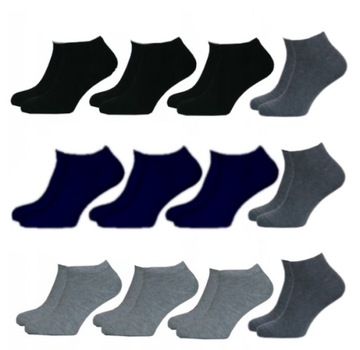 12x SKARPETKI niskie BAMBUSOWE MIX 43-46