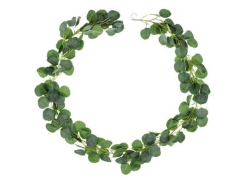 GIRLANDA LIŚCIASTA EUKALIPTUS ZIELONA KOMUNIA IHS 1,8 M